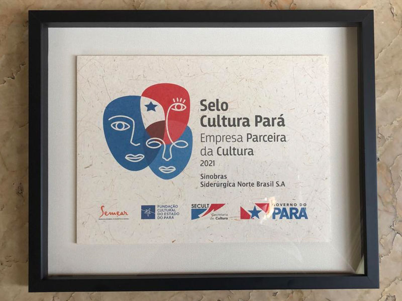 SINOBRAS é agraciada com “Selo Cultura Pará – Empresa Amiga da Cultura”